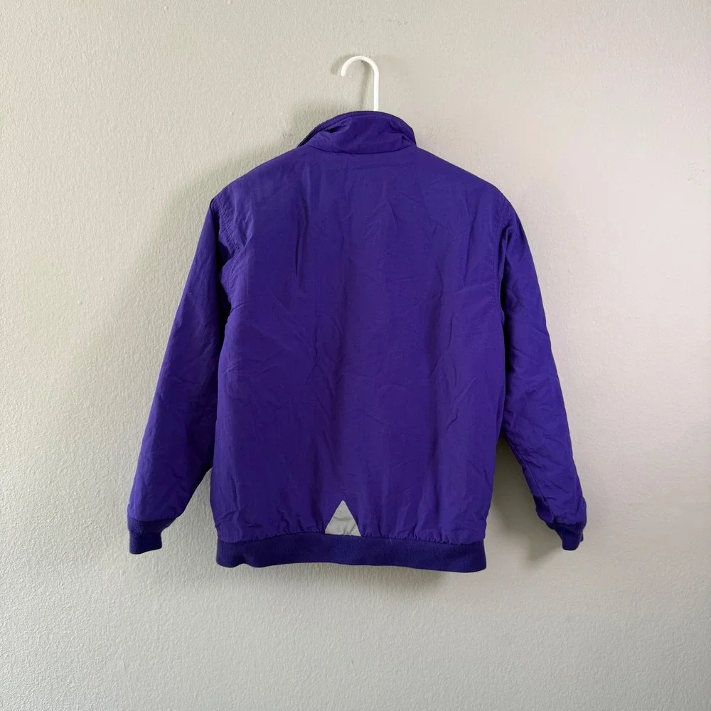 LL Bean Kids Purple Warm-Up Jacket Fleece Lined Thinsulate Vintage‎ Large J485
